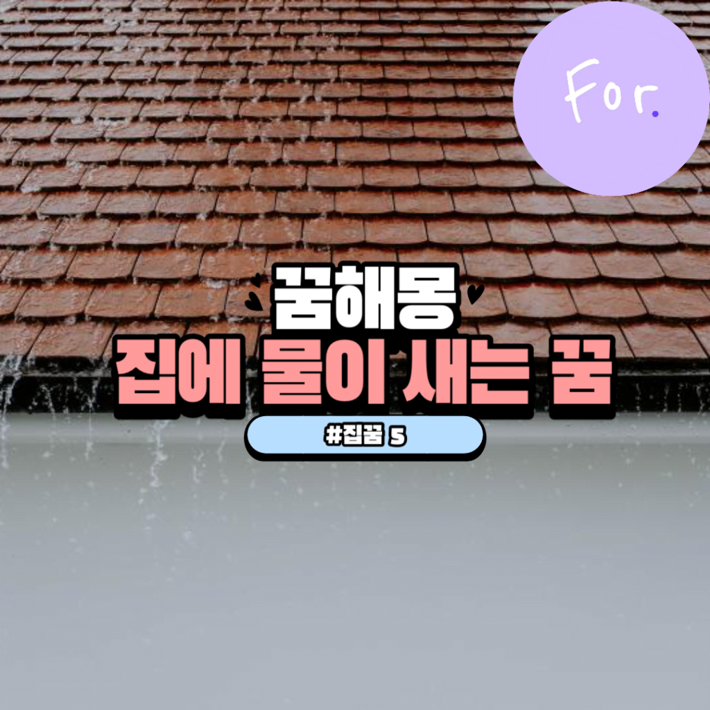 집에 물이 새는 꿈