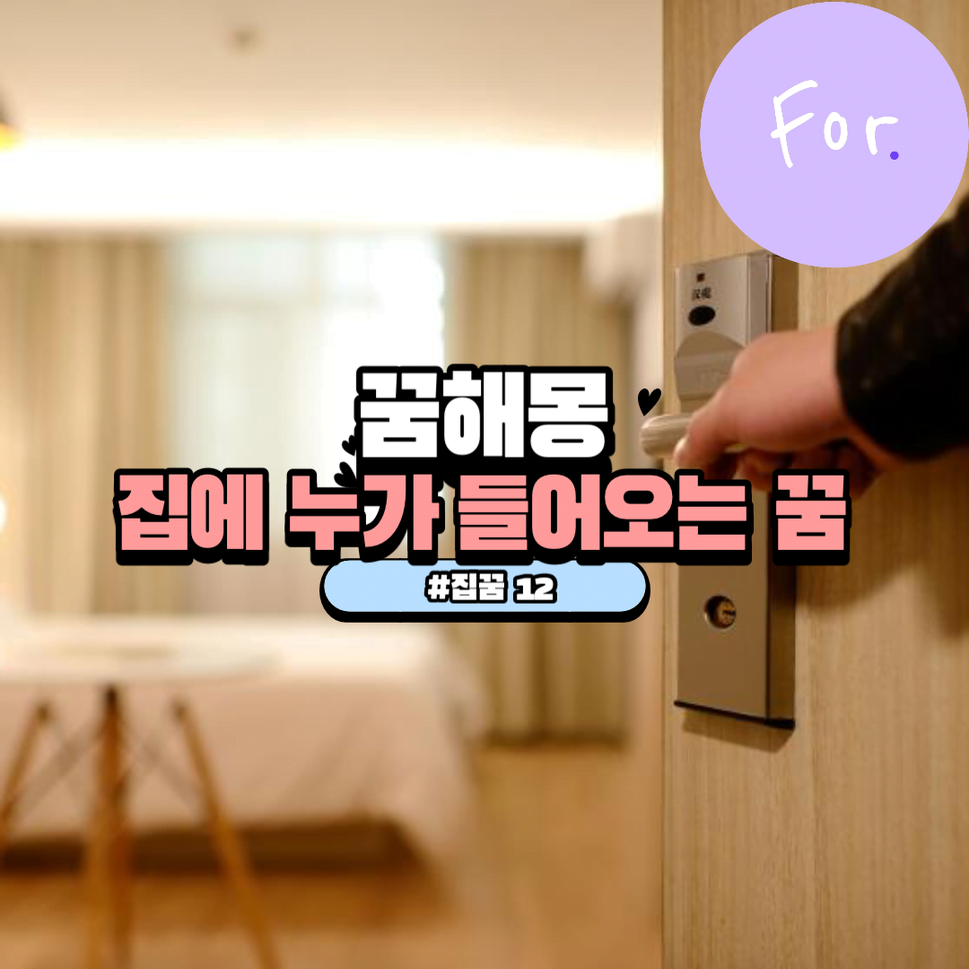 집에 누가 들어오는 꿈